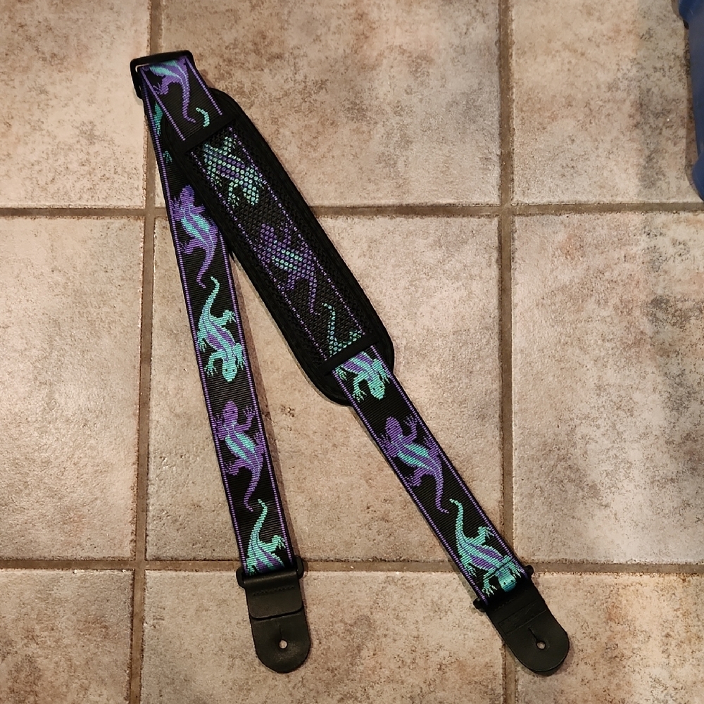 Black and Purple Guitar Strap
